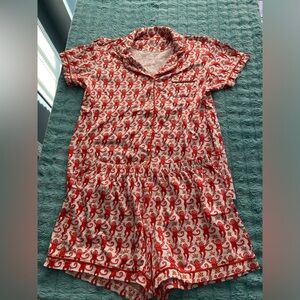 Roller Rabbit polo pajamas size large- EUC